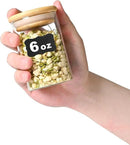 6oz Glass Food Storage Jars, Glass Jars with Bamboo Lids, Kitchen Storage Jars, Set of 12, Canisters with Airtight Lids for Spice, Coffee, Cookie, Pantry Organizers by CozyNest Decor