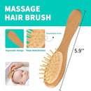 Goat Baby Hair Brush Set, Wooden Comb Massage Scalp Comb, Safe Natural Hair Care Kit, Soft Silicone Bath Brush for Newborns Toddlers (Brush Set+ Green Massager) (Brush Set+ 4) by TinyTreasures Baby Boutique