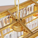 L39.4 W10.2 Gold Rectangle Modern Crystal Chandeliers Lighting Pendant Ceiling Lights Fixture Lamp for Dining Living Room by CozyNest Decor