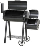 GREEN PARTY Offset Smoker Charcoal Grills with 28 Inch Cook Chamber, Barrel Smoker and Charcoal Grill Combo, 512 Sq. In. Space Barrel Smoker Grill for Outdoor BBQ Patio Backyard Cooking by GreenHaven Gardens