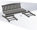 Psilvam 3-Person Outdoor Memorial Bench, All-Weather Poly Lumber Garden Bench, Rot-Resistant Outdoor Patio Bench for Park,Porch,and Church(Grey) by CozyNest Decor