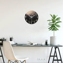 Black and Gold Wall Clocks Battery Operated 14 Inch Wall Clock Silent Non Ticking Glass Decorative Wall Clock for Office by CozyNest Decor