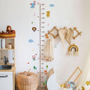 Cartoon Animals Self-adheve Vinyl Nursery Wall Decal Baby Growth Chart Sticker for Bedroom Play Room by TinyTreasures Baby Boutique