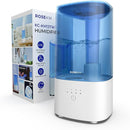 Cool Mist Humidifiers for Bedroom, 2.0L Small Humidifier for Baby and Plant, Last Up to 10H on Max Mist Setting, Auto Shut-Off, Auto-Off Indicator, 360° Nozzle by TinyTreasures Baby Boutique