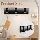 Folding Coat Hooks, Wall Mounted Coat Rack with 3 Retractable Hooks, Heavy Duty Towel Rack for Bathroom Wall Hook for Hanging Clothes Bathrobe, Stainless Steel Coat Hanger for Entryway(Black) by CozyNest Decor