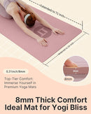 YOTTOY Yoga Mat, 72"x 32"x1/3" Extra Wide Non-Slip Exercise Fitness Yoga Mats,Eco-Friendly TPE Exercise Mats for Women Men Home Workout with Strap Bag by TinyTreasures Baby Boutique