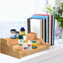 Spice Rack Kitchen Cabinet Organizer- 3 Tier Bamboo Expandable Display Shelf Yellow by CozyNest Decor