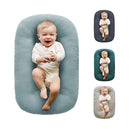 Baby Lounger for Newborns, Soft Baby Nest & Floor Cushion, Portable Diaper Changing Pads for Boys & Girls 0-12 Months(Misty Blue) by TinyTreasures Baby Boutique