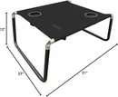Neso Portable Beach Table with Cup Holders, Cell Phone Pockets, Lightweight for Picnics and Parks (Black) by GreenHaven Gardens