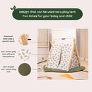 Wossen® Wooden Baby Play Gym Set and PlayTent Cover, Naturel Baby Gym, Reliable Toys, Ergonomic and Multipurpose Use, Mat and Play Tent Cover, Newborn Gift for Baby Girl and Boy by TinyTreasures Baby Boutique