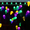 Solar Mardi Gras Lights, Yellow Green Purple Decor Lights, 100 LEDs 8 Modes Waterproof Solar Outdoor C6 Strawberry Garden Lights for Mardi Gras, Camping, Holiday, Arbor, Fence, Balcony Decorations by GreenHaven Gardens