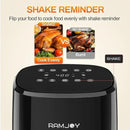 Air Fryer 3.8 Quarts for 1-2 people, 8-in-1 Functions, Air Fry, Roast, Bake, Broil, Preheat, Shake, Digital Small Air Fryer, Nonstick Dishwasher-Safe Basket, Compact Air Fryers, Black by CozyNest Decor