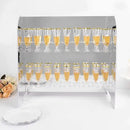 Tableclothsfactory Silver Mirror Finish 2-Tier Wine Glass Stemware Rack, 18 Champagne Flute Holder Foam Board Stand - 25" by CozyNest Decor