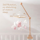 EERKEOD Baby Crib Mobile Bear Nursery Mobile for Boys Girls Teddy Velvet Mobile Nursery Decor for Infant Bedroom Hanging Baby Mobile for Bassinet Newborn Baby Gift（Pink Bear） by TinyTreasures Baby Boutique