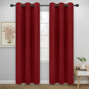 Easy-Going Blackout Curtains for Bedroom, Solid Thermal Insulated Grommet and Noise Reduction Window Drapes, Room Darkening Curtains for Living Room, 2 Panels(42x84 in, Christmas Red) by CozyNest Decor