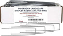 Pinnacle Mercantile USA Made 50 Pack Garden Landscape Staples Weed Barrier Fabric Stakes Galvanized 6 inch Pins Anti Rust Sod Staple 11 Gauge Steel by CozyNest Decor