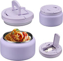 Soup Thermo for Hot Food Kids 13.5oz Lunch Containers with Buckle Lid Wide Mouth Hot Food Jar Vacuum Insulated Stainless Steel Bento Box Leakproof with Spoon(Purple) by TinyTreasures Baby Boutique