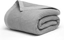 Salt Earth GOTS Certified 100% Organic Cotton Throw Blanket, 60" X 80" Waffle Blankets & Throws for Bed, Throw Blanket for Couch,Modern and Cozy Blanket,All Seasons, Comfy Soft Blanket(Scottish Grey) by TinyTreasures Baby Boutique