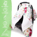 TANOFAR Car Seat Cover Baby, Carseat Covers Baby Boy Girl, Peekaboo Opening Infant Car Seat Cover for Winter, Warm & Cozy, Watercolor Floral by TinyTreasures Baby Boutique