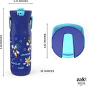 Zak Designs Harmony Sonic the Hedgehog Water Bottle for Travel or Home, 20oz Recycled Stainless Steel is Leak-Proof When Closed and Vacuum Insulated with Straw Lid and Carry Handle (Sonic & Friends) by TinyTreasures Baby Boutique