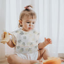 Mess Proof Baby Bib 3 Pack, Waterproof Led Weaning Baby Feeding Bibs with Food Catcher, Travel Feeding Bibs by TinyTreasures Baby Boutique