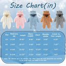 Newborn Baby Bear Outfit Suit Girls Boys Fleece Jumpsuit Romper Hooded Winter Snowsuit Clothes by TinyTreasures Baby Boutique