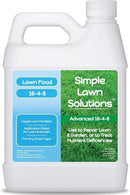 Advanced 16-4-8 Lawn Fertilizer - Liquid Lawn Food Spring & Summer Concentrated Spray - Any Grass Type- Fish and Seaweed Kelp- Balanced NPK - Simple Lawn Solutions (1 Quart) by GreenHaven Gardens