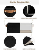 StorageWorks Narrow Storage Bins, Small Basket for Closet and Shelves, Fabric Organizer with Handles, Toilet Paper Storage, Black, 2-Pack by CozyNest Decor