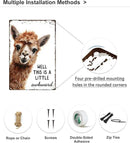 ALKB Funny Alpaca Metal Signs Farmhouse Bathroom Wall Decor Alpaca Lovers Gift 8 x 12 Inch by CozyNest Decor