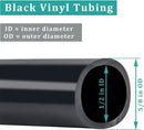 Black Vinyl Tubing 1/2” ID × 5/8” OD - 50 Feet PVC Flexible Plastic Tube Hybrid Hose, Transfer Water Air Oil for Pond Fountain Garden, Non-toxic and BPA free by GreenHaven Gardens