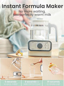 GROWNSY Baby Instant Warmer, Glass Water Boiler with Accurate Temperature Control for Formula, Coffee and Tea, 1.3 Liter Electric Kettle with LCD Display and Timer by TinyTreasures Baby Boutique