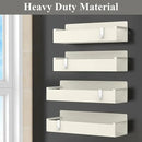 4 Pack Magnetic Spice Rack Organizer for Refrigerator and Oven, Cream White Fridge Organizers and Storage for Kitchen by CozyNest Decor