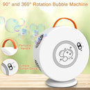 Bubble Machine Automatic Bubble Blower for Kids Toddlers Rechargeable Battery Portable Bubble Maker Electric Bubble Machine Auto Rotating 90°/360° Outdoor Toy for Birthday Party Wedding by TinyTreasures Baby Boutique