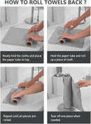 Fantasticlean Microfiber Cleaning Cloth Roll -40 Pack, Tear Away Microfiber Towels, 12" x 12", Reusable, Washable, Scratch Free, Ultra Absorbent Dish Rags for Car, Home, Garage or Shop (White) by CozyNest Decor