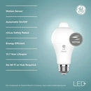 GE LED+ Motion Sensor LED Light Bulbs, 12W, Outdoor Security Lights, Daylight, A21 (2 Pack) by GreenHaven Gardens
