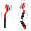 Wire Scratch Brush Set Soft Grip for Rust, Dirt & Paint Scrubbing with Deep Cleaning (24, 24PCS - 10PCS Stainless Steel Wire 10PCS Brass Wire and 4PCS Nylon Wire) by CozyNest Decor