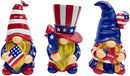 Spring & Summer-Themed Garden Statues – Adorable Outdoor Decor for Lawn, Patio & Porch (Patriotic Gnome Trio Figurines, 6" Set of Three Garden Statues and July 4th Decoration) by GreenHaven Gardens