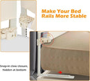 welspo 70 Inches Bed Rail for Toddlers Fold Down Safety Baby Bed Guard Swing Down Bedrail for Convertible Crib, Kids Twin, Double, Full Size Queen & King Mattress, Beige [Upgraded] (1 Pack) by TinyTreasures Baby Boutique