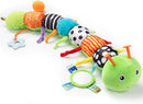 Baby Toys 0-6-12 Months,Musical Caterpillar Stuffed Animals Activity Infant Toys with Crinkle,Rattles,Mirror&Pull String,Muti-Sensory Toys Gifts for Newborn Tummy Time,Green,Knot prolegs by TinyTreasures Baby Boutique
