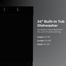Kenmore 24" Built-in Stainless Steel Tub Dishwasher SmartWash, UltraWash, SmartDry Plus, MoreSpace Adjustable Rack and Leak Detect, Energy Star Certified, Black by TinyTreasures Baby Boutique