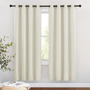 NICETOWN Room Darkening Curtains Panels for Bedroom - Energy Saving Thermal Insulated Solid Ring Top Light Blocking Window Drapes for Flat (Beige, 2 Panels, 46 x 72 Inch) by TinyTreasures Baby Boutique