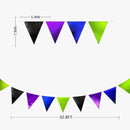 Video Game Party Decorations Black Blue Green Purple Metallic Fabric Triangle Pennant Banner Flag Bunting for Men Boys Birthday Graduations Retirement Wedding Bachelorette Video Game Party Supplies by GreenHaven Gardens