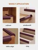 Baby Proof Edge Corner Protector, 16.4FT 0.47''Th L-Shape Furniture Corner & Edge Safety Bumpers with 10 Corners, Pre-Taped, Soft NBR Rubber Foam Desk Edge Cushion Wall Corner Protector (Brown) by TinyTreasures Baby Boutique