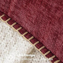 MIULEE Pack of 2 Christmas Pillow Covers 20x20 Inch Burgundy Red Farmhouse Decorative Throw Pillow Covers with Stitched Edge Soft Chenille Solid Dyed Couch Pillow Covers for Sofa Bed Living Room by CozyNest Decor