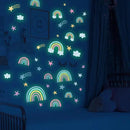 Quanhaigou Rainbow Clouds Stars Glow in The Dark Wall Stickers DIY Home Decor for Kid Boys Girl Bedroom Bathroom Decorations by CozyNest Decor