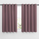 NICETOWN Bedroom Blackout Curtains & Drapes - Grommet Solid Window Treatment Thermal Insulated Noise Reducing Room Darkening Drapes for Bedroom/Home Office (2 Panels, W66 x L54, Dry Rose) by TinyTreasures Baby Boutique