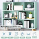 IOTXY Wooden Open Shelf Bookcase - 3-Tier Floor Standing Display Cabinet Rack with Legs, 8 Cubes Bookshelf, Tiffany-Green by CozyNest Decor