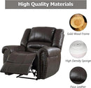 CANMOV Leather Recliner Chair Set of 2, Classic and Traditional Manual Recliner Chair with Comfortable Arms and Back,Manual Single Recliner Sofa for Living Room, Dark Grey by CozyNest Decor