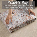 Retro Washable Area Rug 4X6 Washable Living Room Boho Chic Medallion Distressed DesignIndoor Non-Slip Large Accent Throw Rug for Kitchen Bedroom Office Carpet by TinyTreasures Baby Boutique