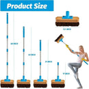 Heavy Duty Deck Brush with Long Handle - 60" Floor Scrub Brush with Stiff Natural Palmyra Bristles, Outdoor Scrubber Brushes for Cleaning Rough Surface, Concrete Floor, Patio, Garden, Sidewalk by CozyNest Decor